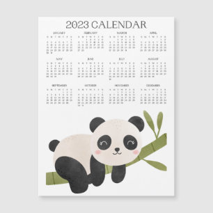 Panda, Kalender 2023 Magnetkarte