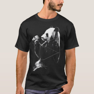 Panda Kamera Wald Grafik Zeichnung Tierliebhaber A T-Shirt