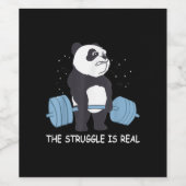 Panda Kampf ist ein echter Bärenfahrer-Schläger. Weinetikett (Einzelnes Label)