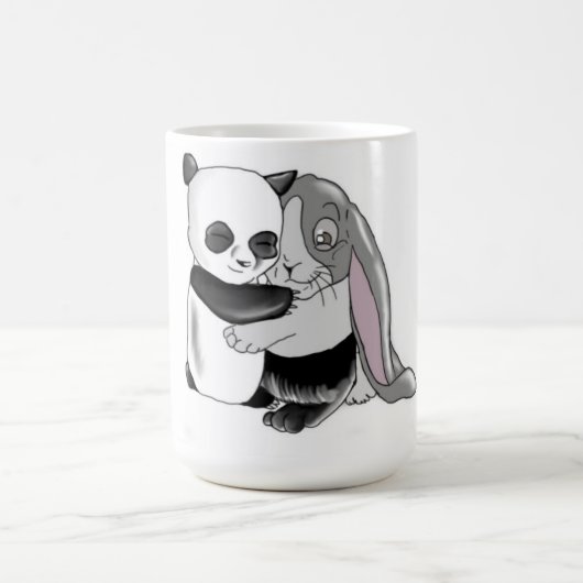 Panda-Kaninchen-Liebe Kaffeetasse (Mittel)