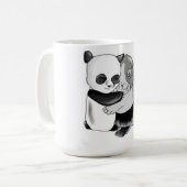 Panda-Kaninchen-Liebe Kaffeetasse (Vorderseite Links)