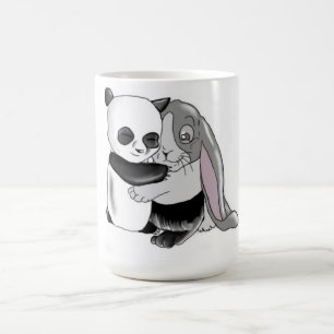 Panda-Kaninchen-Liebe Kaffeetasse