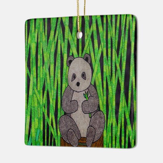 Panda - Keramik Keramikornament (Links)