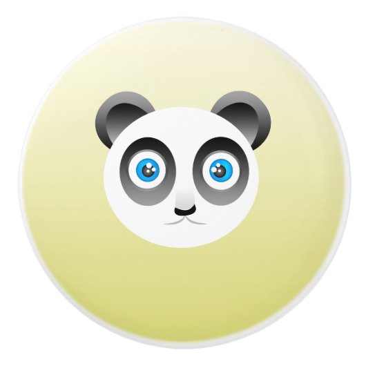 Panda Keramik Knob Keramikknauf (Vorderseite)