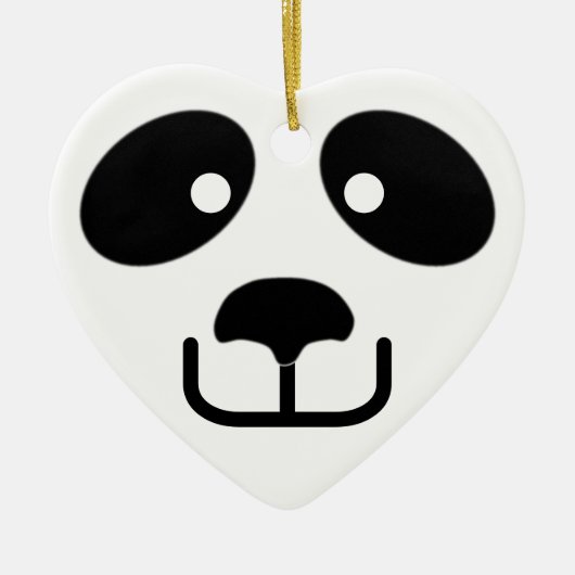 Panda Keramik Ornament (Vorne)