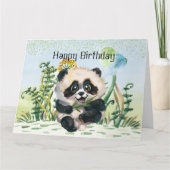 Panda Kid Happy Birthday Karte (Vorderseite)