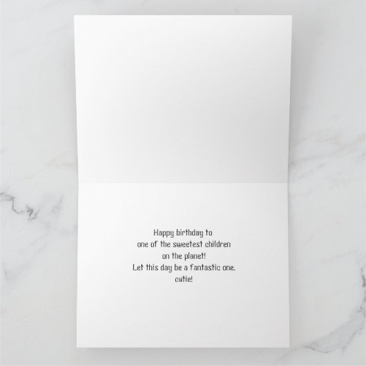 Panda Kid Happy Birthday Karte (Innenseite)