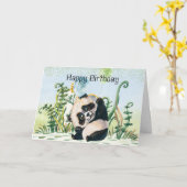Panda Kid Happy Birthday Karte (Gelbe Blume)