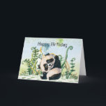 Panda Kid Happy Birthday Karte<br><div class="desc">Der niedlichste Panda-Bär,  der einen zum Geburtstag mit Ballons hält</div>
