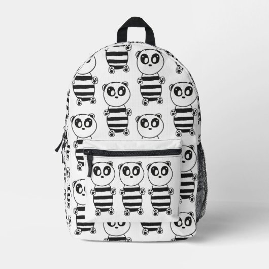 Panda Kids Bedruckter Rucksack (Vorderseite)