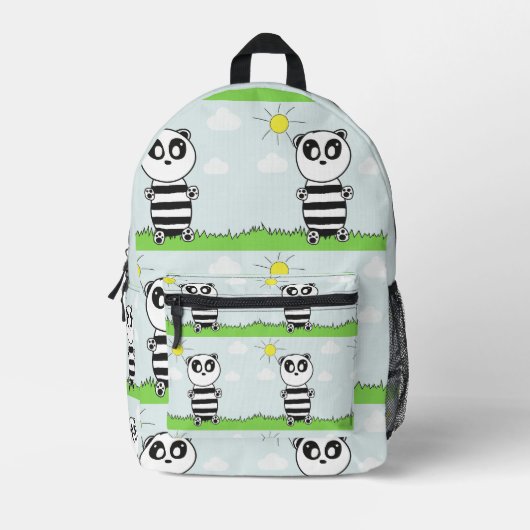 Panda Kids Bedruckter Rucksack (Vorderseite)