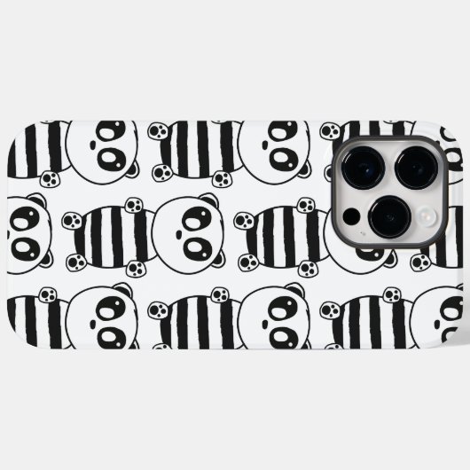Panda Kids Case-Mate iPhone Hülle (Rückseite (Horizontal))