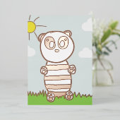Panda Kids Folieneinladung (Stehend vorne)