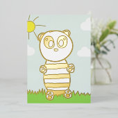 Panda Kids Folieneinladung (Stehend vorne)