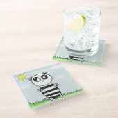 Panda Kids Glasuntersetzer (Schrägansicht)