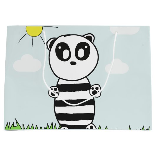 Panda Kids Große Geschenktüte (Vorderseite)
