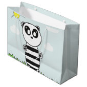 Panda Kids Große Geschenktüte (Vorderseite Schrägansicht)