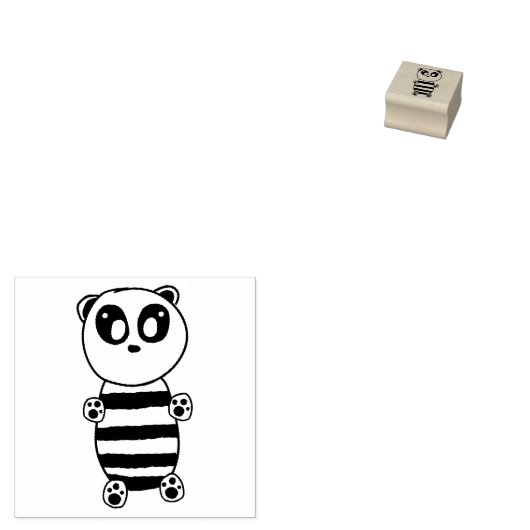 Panda Kids Gummistempel (Stempel)