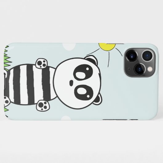 Panda Kids iPhone Hülle (Rückseite (Horizontal))
