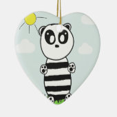 Panda Kids Keramik Ornament (Rechts)