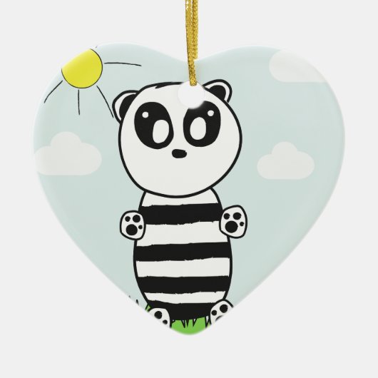 Panda Kids Keramik Ornament (Vorne)