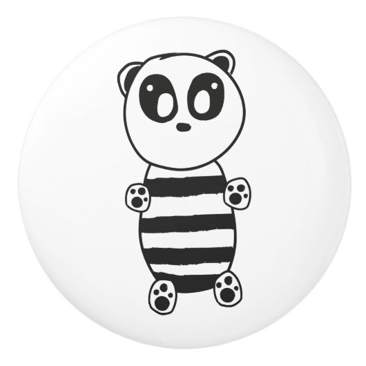 Panda Kids Keramikknauf (Vorderseite)