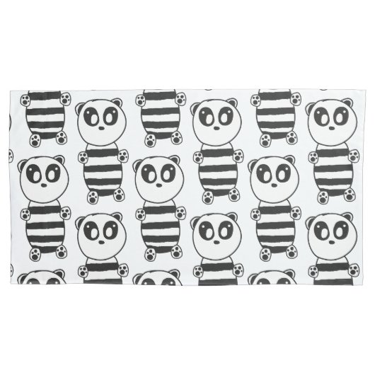 Panda Kids Kissenbezug (Vorderseite)