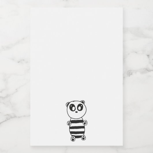 Panda Kids Lebensmitteletikett (Einzelnes Label)