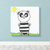 Panda Kids Leinwanddruck (Insitu (Holzboden))