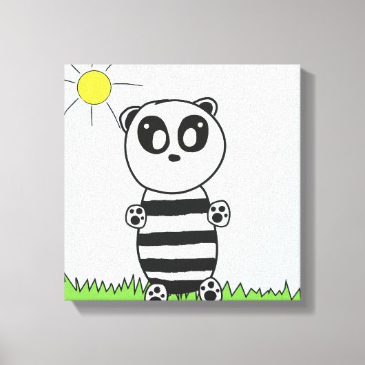 Panda Kids Leinwanddruck (Vorderseite)