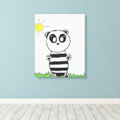 Panda Kids Leinwanddruck (Insitu (Holzboden))