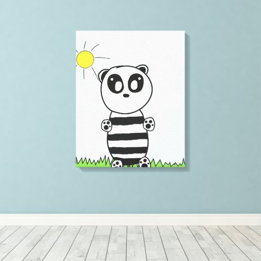 Panda Kids Leinwanddruck (Insitu (Holzboden))