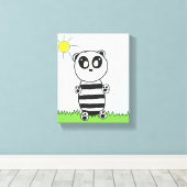 Panda Kids Leinwanddruck (Insitu (Holzboden))
