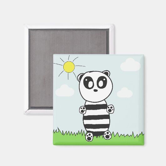 Panda Kids Magnet (Vorderseite/Rückseite)