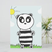 Panda Kids Menükarte (Stehend Vorderseite)