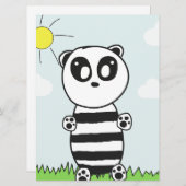 Panda Kids Menükarte (Vorne/Hinten)