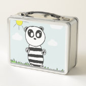 Panda Kids Metall Brotdose (Rückseite)