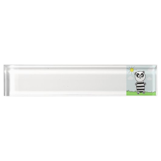 Panda Kids Namensplakette (Vorderseite)