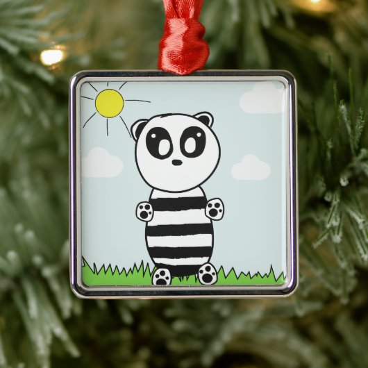 Panda Kids Ornament Aus Metall (Baum)