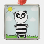 Panda Kids Ornament Aus Metall (Vorne)
