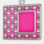 Panda Kids Rahmen-Ornament Silber (Links)