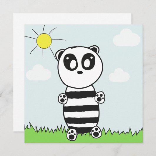 Panda Kids Save The Date (Vorne/Hinten)