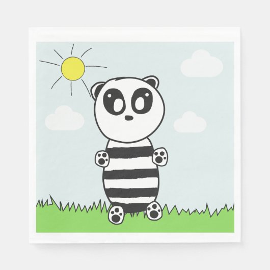 Panda Kids Serviette (Vorderseite)