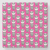 Panda Kids Steinuntersetzer (Vorderseite)