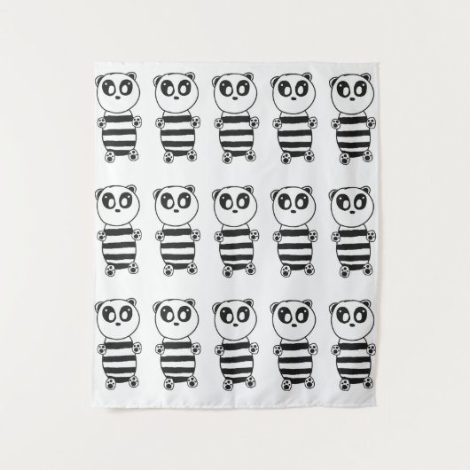 Panda Kids Wandteppich (Vorderseite)