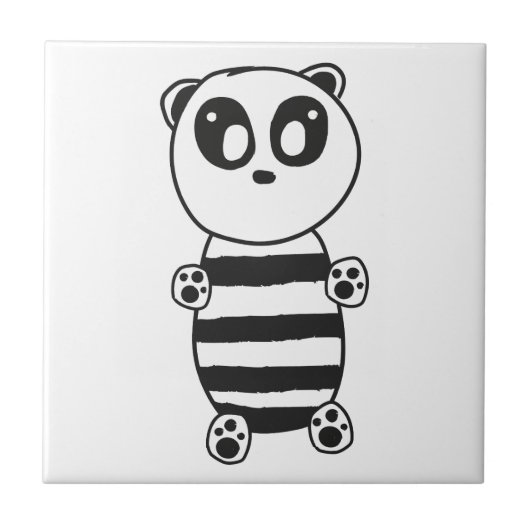 Panda Kinder Fliese (Vorderseite)