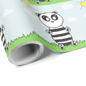 Panda Kinder Geschenkpapier (Rolleneckpunkt)