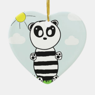 Panda Kinder Keramik Ornament