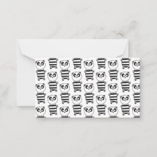 Panda Kinder Mitteilungskarte