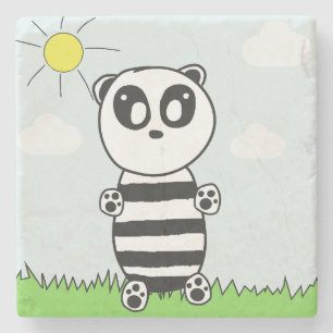 Panda Kinder Steinuntersetzer